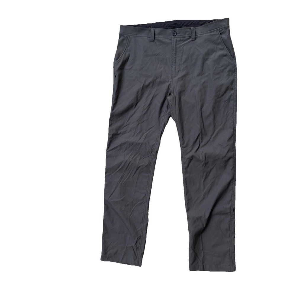 Men's Prana Pants nylon outdoor hiking, size 40x32, slim fit, gray‎